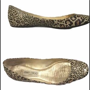 Jimmy Choo leopard weekend flat size 39